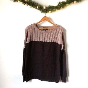 Lumiere Lace Knit Color Block Sweater
